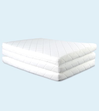Eurotex, Foldable 3 Fold Foam Mattress, Anti Dust Mite Washable Zip Cover, 6cm / 10cm thick, FREE Cotton Zipper Mattress cover
